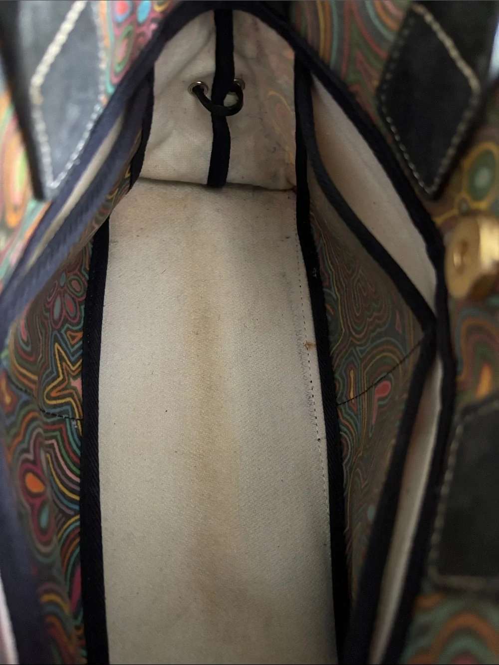 Vintage Y2K-era Dooney & Bourke Rainbow Doodle Graffiti Satchel